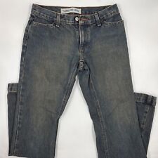 Jeans feminino Gap longo e magro tamanho 2 azul denim algodão stretch pedra botão de lavagem comprar usado  Enviando para Brazil