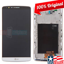 OEM LG G3 D850 D855 VS985 LS990 AS990 LCD Digitizer Assembly w/Frame White Scree, used for sale  Shipping to South Africa