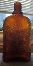 Antique Embossed SPIDER WEB Whiskey Bottle for sale  Shipping to South Africa