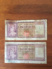 banconote 500 lire 1947 usato  Valsavarenche