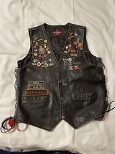 leather biker vest for sale  BIRMINGHAM