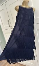 Roman Originals Navy Sequin Embellished Flapper Dress Size 16 Worn Once for sale  Shipping to South Africa