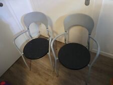 Stühle silber schwarz gebraucht kaufen  Hannover