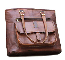 Bolsa tote de ombro feminina de couro marrom vintage feita à mão bolsa casual comprar usado  Enviando para Brazil