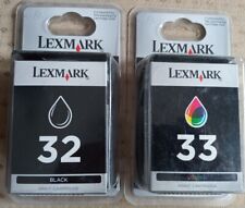 LEXMARK 32 czarny + Lexmark 33 kolor. Oryginalne wkłady do drukarek 32 + 33 Lexmark na sprzedaż  PL