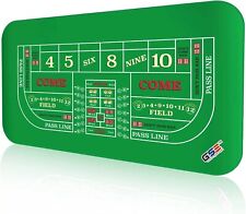 Used, USED. 70" x 35" Portable Rubber Casino Craps Tabletop Layout Mat w/ Carrying Bag for sale  Shipping to South Africa