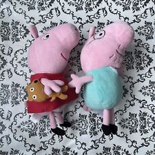 Peppa Pig JobLot Ty Two Plush Soft Toys | Small Peppa Pig Daddy Pig Approx 20cm for sale  UK