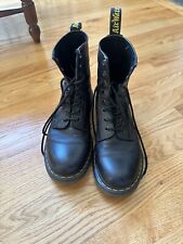 Dr Doc Martens Women’s Size 10 Black Leather Lace Up Combat Boots for sale  Shipping to South Africa