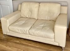 Cream leather seater for sale  ANDOVER