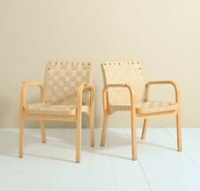 Midcentury armchairs 'Model 45' Alvar Aalto, Scandinavian Original Vintage myynnissä  Leverans till Finland