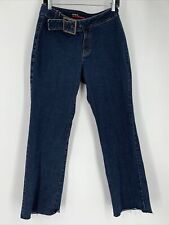 Vtg Kikit  Maurice Sasson Sassoon Denim Belted Stretch Wide Leg Flare Sz 12 Jean for sale  Shipping to South Africa