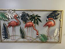 Flamingos metal wall for sale  Pleasant View