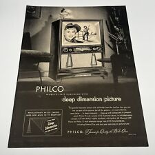 Philco Television 1954 anúncio impresso vintage 10x14" 21 polegadas 4110 modelo dimensão profunda comprar usado  Enviando para Brazil