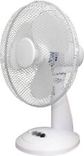 Ventilador superior de escritorio Mercury 9" blanco oscilante 2 velocidades refrigeración aire hogar oficina segunda mano  Embacar hacia Mexico