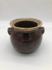 Oven Safe Glazed Clay Brown Bean Pot Measures 6” Tall  X 7.5” Wide - Made In USA for sale  Shipping to South Africa