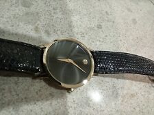 Relógio suíço Movado masculino museu preto/dourado caixa de aço inoxidável cristal de safira 40 mm comprar usado  Enviando para Brazil