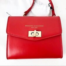 Used, Brandon Blackwood Red Leather Convertible Crossbody Clutch Handbag New! for sale  Shipping to South Africa