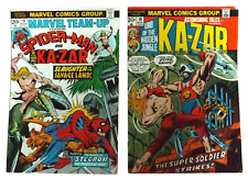 2 cómics Ka-Zar 1973 de colección revistas Marvel características Spider-Man 2147 2488 segunda mano  Embacar hacia Mexico