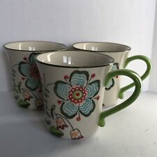 LG Stylish Clivia Miniata Coffee Mugs Cups Hand Painted Ceramic 12 Oz Set of 3 for sale  Shipping to South Africa