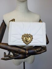 Usado, Bolsa tiracolo Dolce & Gabbana Devotion acolchoada couro branco média comprar usado  Enviando para Brazil
