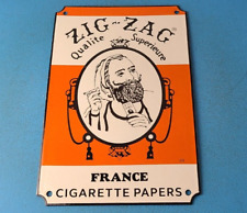 Placa de papel cigarro vintage em ziguezague - Placa de placa de bomba de gás de metal porcelana comprar usado  Enviando para Brazil