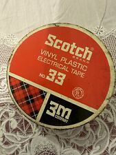 FITA ELÉTRICA VINTAGE SCOTCH 3M VINIL PLÁSTICO N°. 33 latas com fita original, usado comprar usado  Enviando para Brazil