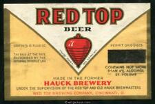 Red Top Brewing Co. Cincinnati, Ohio. Red Top Beer. IRTP. Beer label for sale  Shipping to South Africa