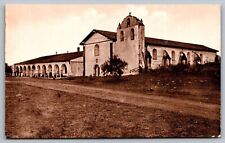 Cartão postal histórico sépia Santa Inês Barbara County Mission Church Country Road comprar usado  Enviando para Brazil