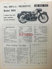 Velocette model mss for sale  SIDCUP