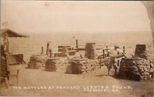 The Kettles at Parker's Lobster Pound, SEARSPORT, Maine Real Photo Postcard for sale  Shipping to South Africa