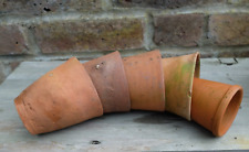 COLLECTION OF FOUR VINTAGE HAND MADE CLAY terracotta GARDEN POTS for sale  SOUTHAMPTON