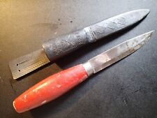 #1    VINTAGE  CLASSIC KNIFE PUUKKO MORA w SHEATH &  WOOD HANDLE SWEDEN SWEDISH, used for sale  Shipping to South Africa