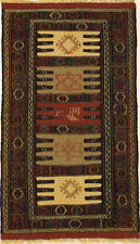 Alfombra de área de tejido plano tejida a mano 3X6 de diseño tribal alfombra oriental boho decoración segunda mano  Embacar hacia Argentina
