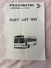 Provincial fleet list for sale  ROYSTON