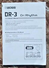 Usado, BOSS DR-3 Dr. Rhythm Drum Machine Manual do Proprietário - Original comprar usado  Enviando para Brazil