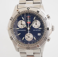Relógio masculino TAG HEUER 2000 CK1112-0 cronógrafo quartzo azul 39 mm comprar usado  Enviando para Brazil