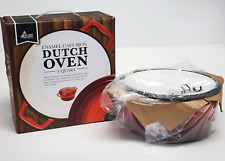Forno holandês ECO CHEF esmalte vermelho ferro fundido 3 quartos com tampa NOVA caixa aberta, usado comprar usado  Enviando para Brazil