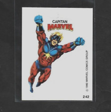 1980 Español Marvel Superheroes #242 CAPITÁN MARVEL Candy Bar Pegatina de inserto segunda mano  Embacar hacia Argentina