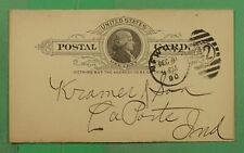 1890 postal card for sale  Vancouver