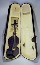 Violino roxo Mendini by Cecilio tamanho 1/4 com estojo mochila para iniciantes comprar usado  Enviando para Brazil