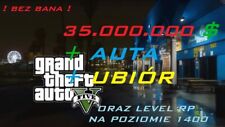  GTA V Online - Konto  - 35 milionów - LEVEL 1400 RP - auta - ubrania ! TANIO ! na sprzedaż  PL