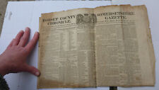 1827 jornal muito antigo Dorset County Chronicle Somersetshire gazeta Dorchester, usado comprar usado  Enviando para Brazil