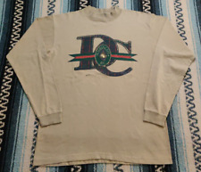 Camiseta masculina vintage anos 90 lavagem DC bege manga longa feita nos EUA tamanho grande comprar usado  Enviando para Brazil