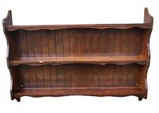 Vintage Stained Pine Wall Display Shelving Unit Bookshelf H 73cm W 100cm D 14cm for sale  Shipping to South Africa