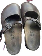 Sapatos Birkenstock marrom Mary Jane estilo mula Birkis 39 M6 L8 comprar usado  Enviando para Brazil