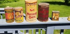 5 Vintage Tins (3) Quaker Oats (1) Davis Baking Powder (1) Bakers Cocoa for sale  Shipping to South Africa