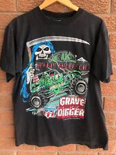 Camiseta Grave Digger años 90 Monster Truck negra básica reimpresión NH8589 segunda mano  Embacar hacia Mexico