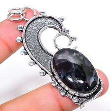 Merlinite Gemstone 925 Sterling Silver Jewelry Pendant 2.64", used for sale  Shipping to South Africa