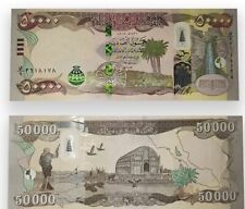 100,000 New Iraqi Dinar - 2018 - 2 x 50,000 IQD - 1/10 Million in Iraq Money, used for sale  Denver