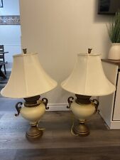 gold bedside 2 table lamps for sale  Valencia